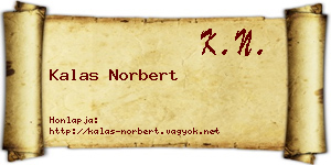 Kalas Norbert névjegykártya